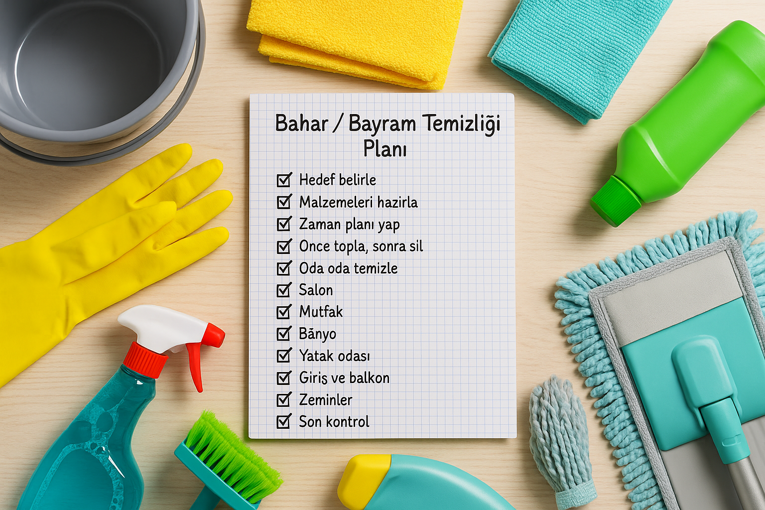 Bahar / Bayram Temizliği Planı: Adım Adım Liste