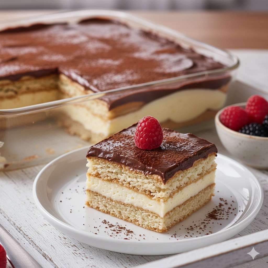 Dikdörtgen Borcamda Bisküvili Pasta Tarifi