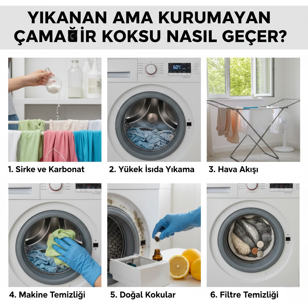 Yıkanan Ama Kurumayan Çamaşır Kokusu Nasıl Geçer?