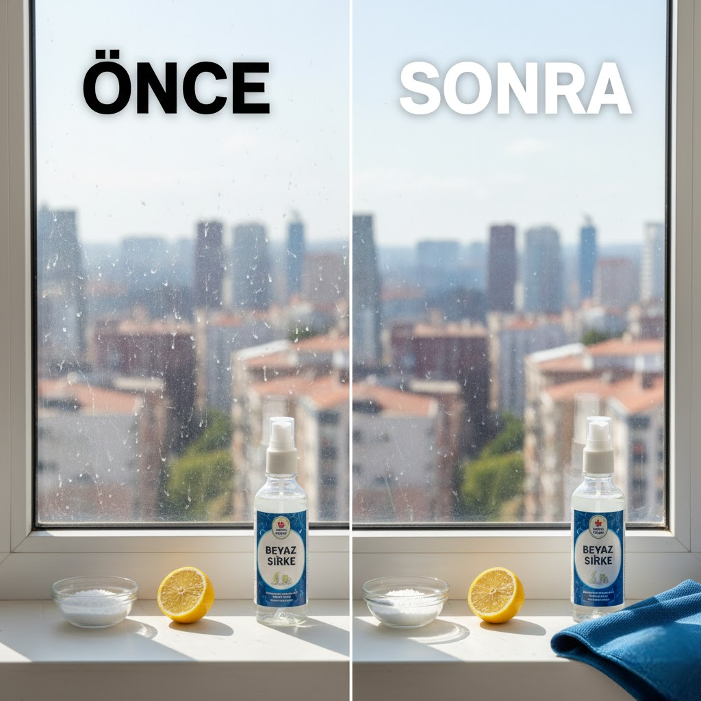 Lekesiz Cam Nasıl Silinir? Sirke ve Tuz ile Ayna Gibi Parlayan Camlar