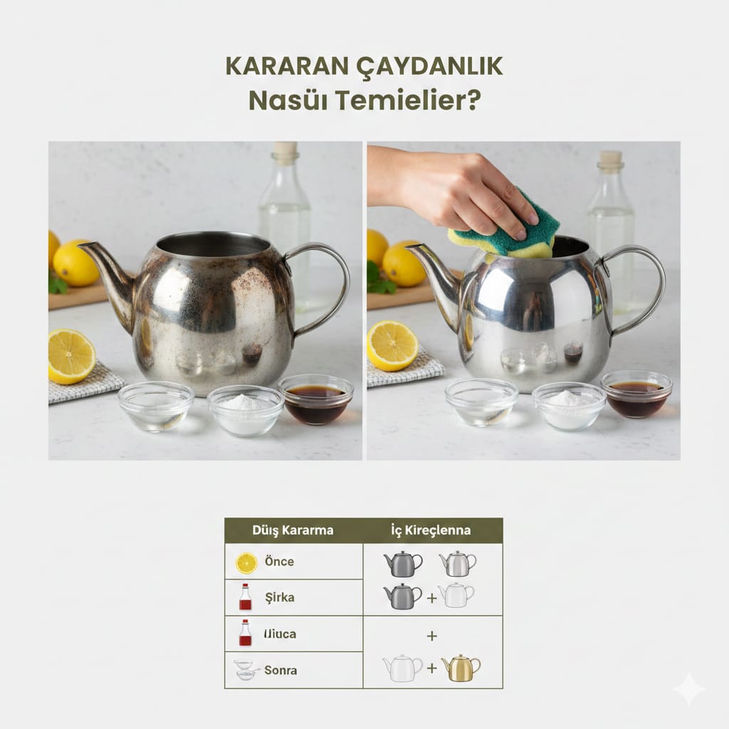 Kararan Çaydanlık Nasıl Temizlenir?