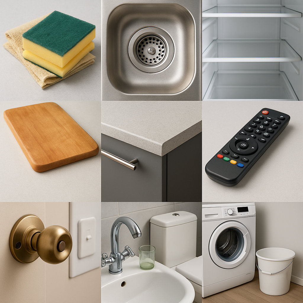 Evde En Çok Bakteri Biriken 10 Nokta ve Nasıl Temizlenir?