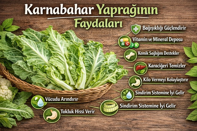 Karnabahar yaprağının faydaları nelerdir?