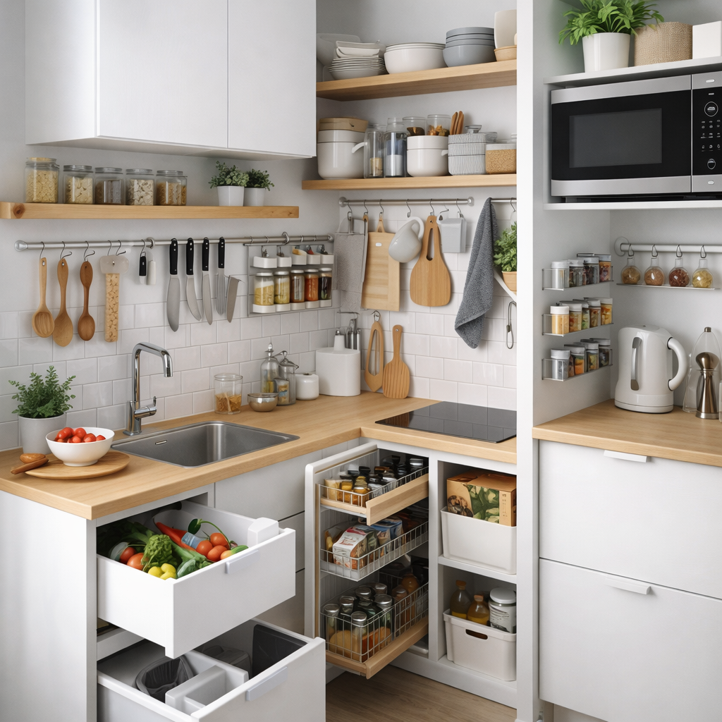 Küçük Mutfaklar İçin Yer Kazandıran Düzenleme Fikirleri