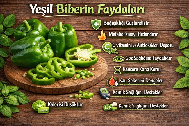 Yeşil biberin faydaları nelerdir?