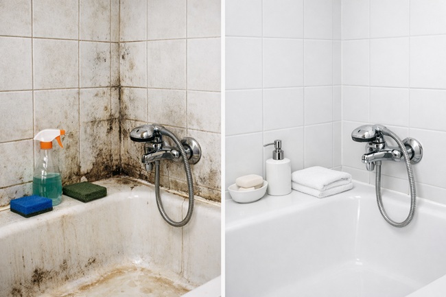 Banyo küf ve nem lekeleri nasıl temizlenir?