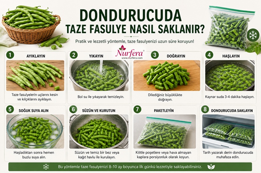 Dondurucuda Taze Fasulye Nasıl Saklanır?